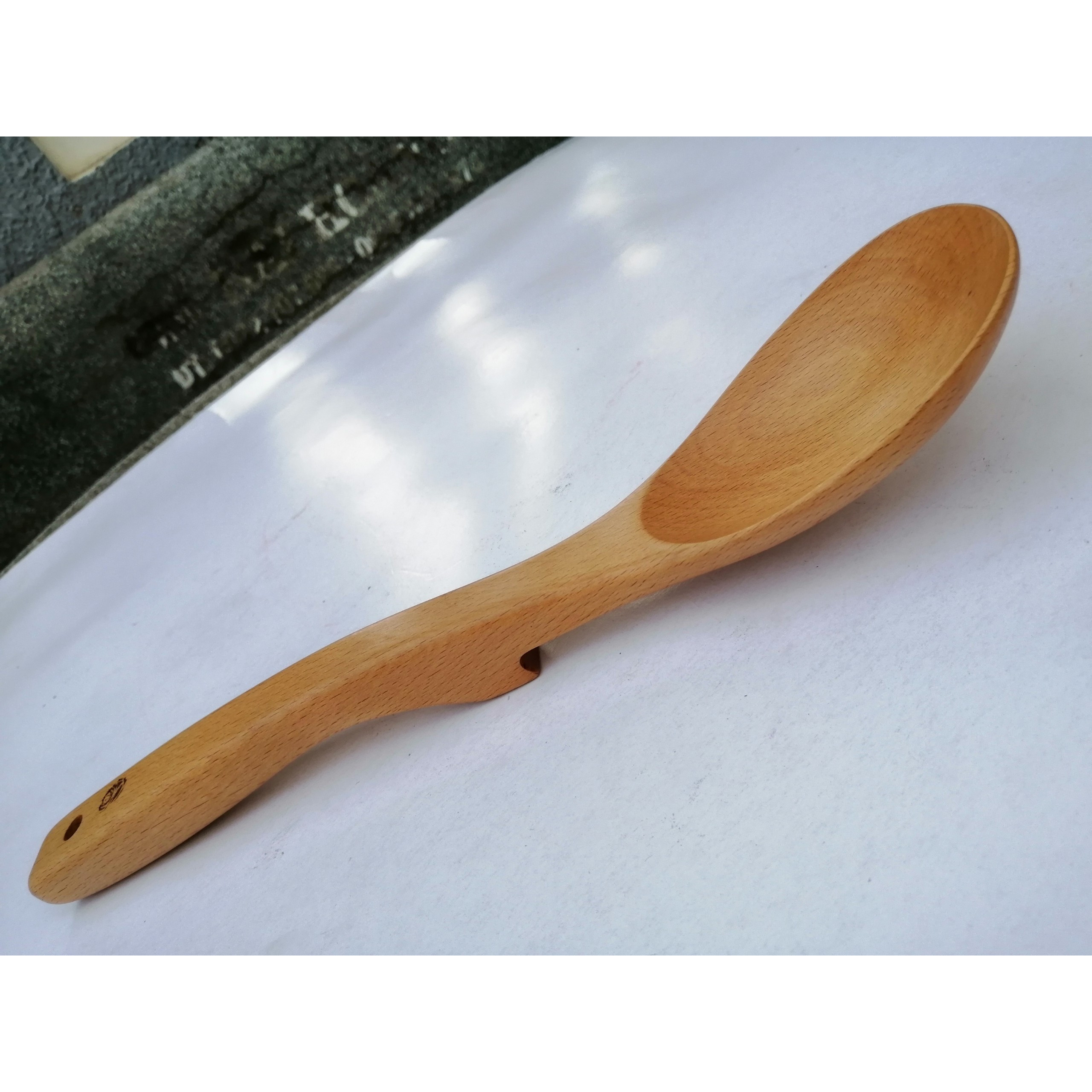 Muỗng Múc Canh Rau Có Đế Chân - Vá Gỗ TS03 ( 30 x 6.5 cm ) - Đồ Gỗ Nhà Bếp Thương Hiệu Trường Sơn