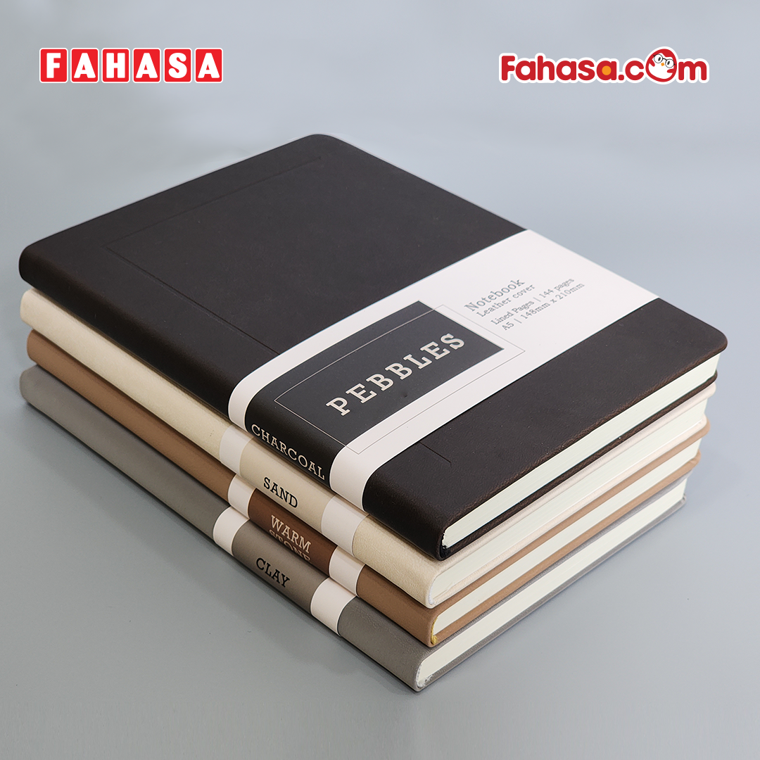 Sổ Bìa Da Pebbles A5 - Kẻ Ngang - 144 Trang 100gsm - The Sun - Warm Stone