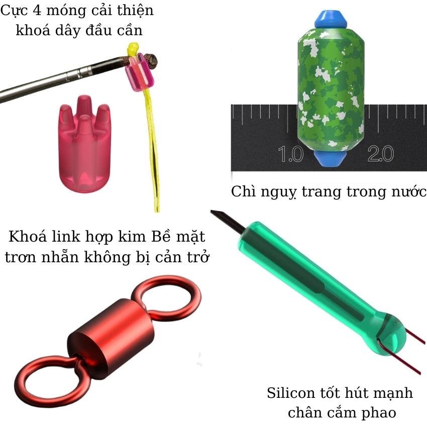 Trục Câu Đài Săn Hàng Buộc Sẵn K9 Cao Cấp Dây Cước Tàng Hình Siêu Bền Tải Cá Khủng