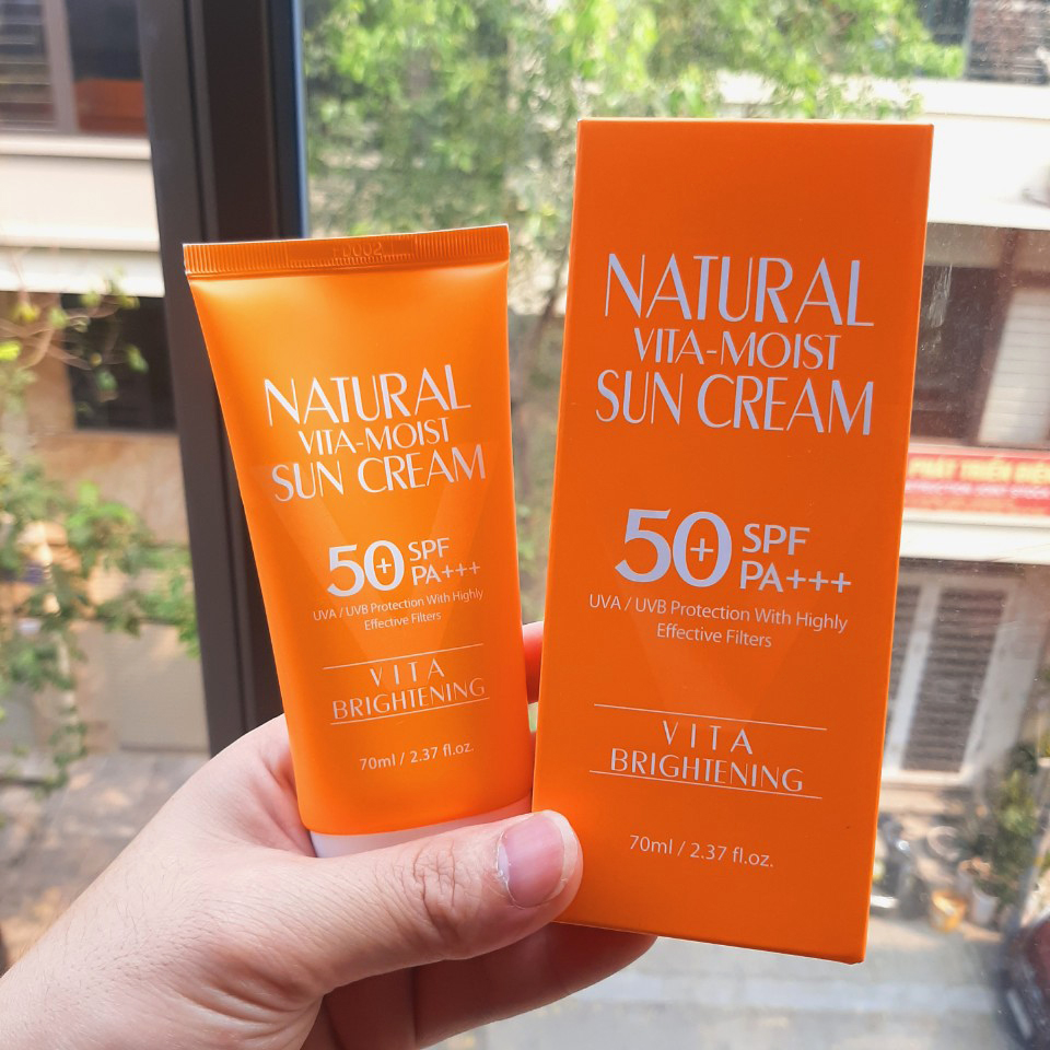 Kem chống nắng trắng da 3W Natural Vita-Moist Sun Cream Hàn Quốc 70ml