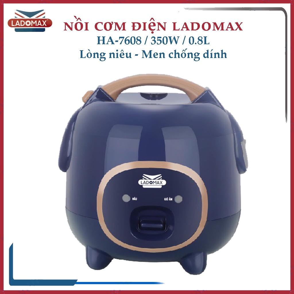 Nồi cơm điện Ladomax HA-7608 - Dung tích 0.8L, Lòng niêu chống dính - Công suất 350W - Hàng chính hãng