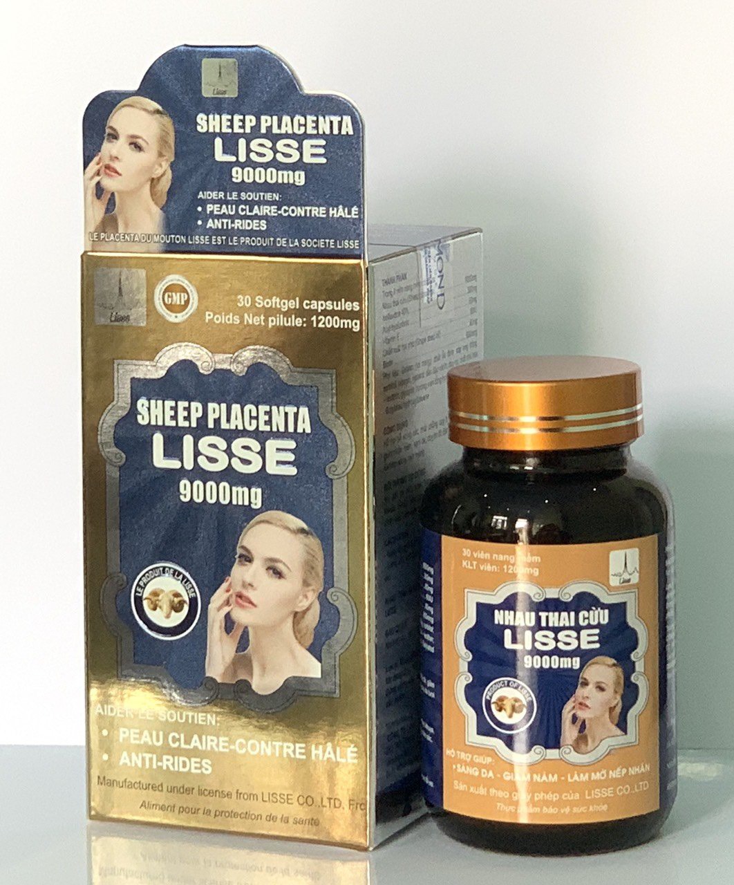 Lisse NHAU THAI CỪU 9000mg - - Sáng Da, Mờ Nám , Nếp Nhăn .