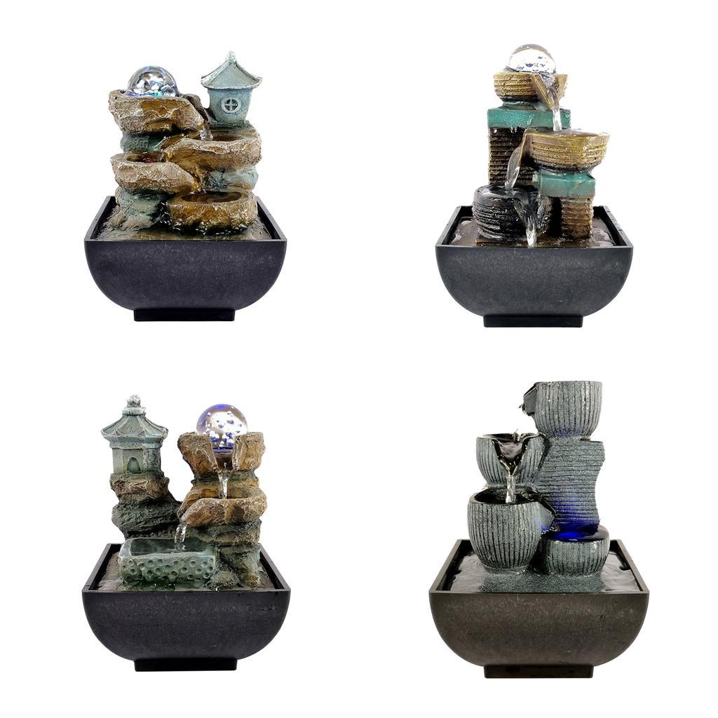Tabletop Water Fountain Feng Shui Meditation Waterfall Fountain