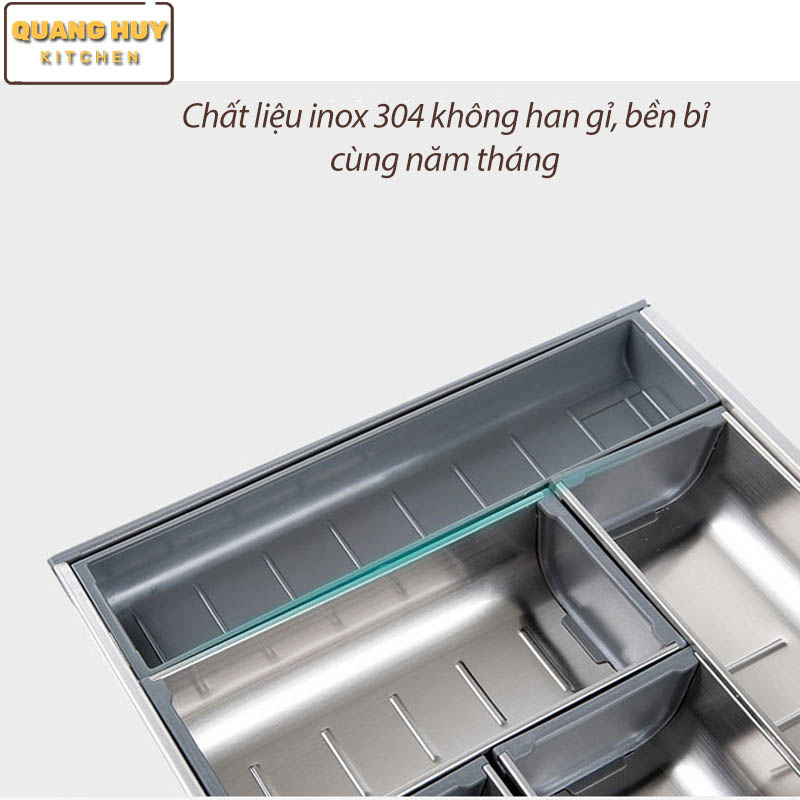 Khay chia thìa dĩa inox 304