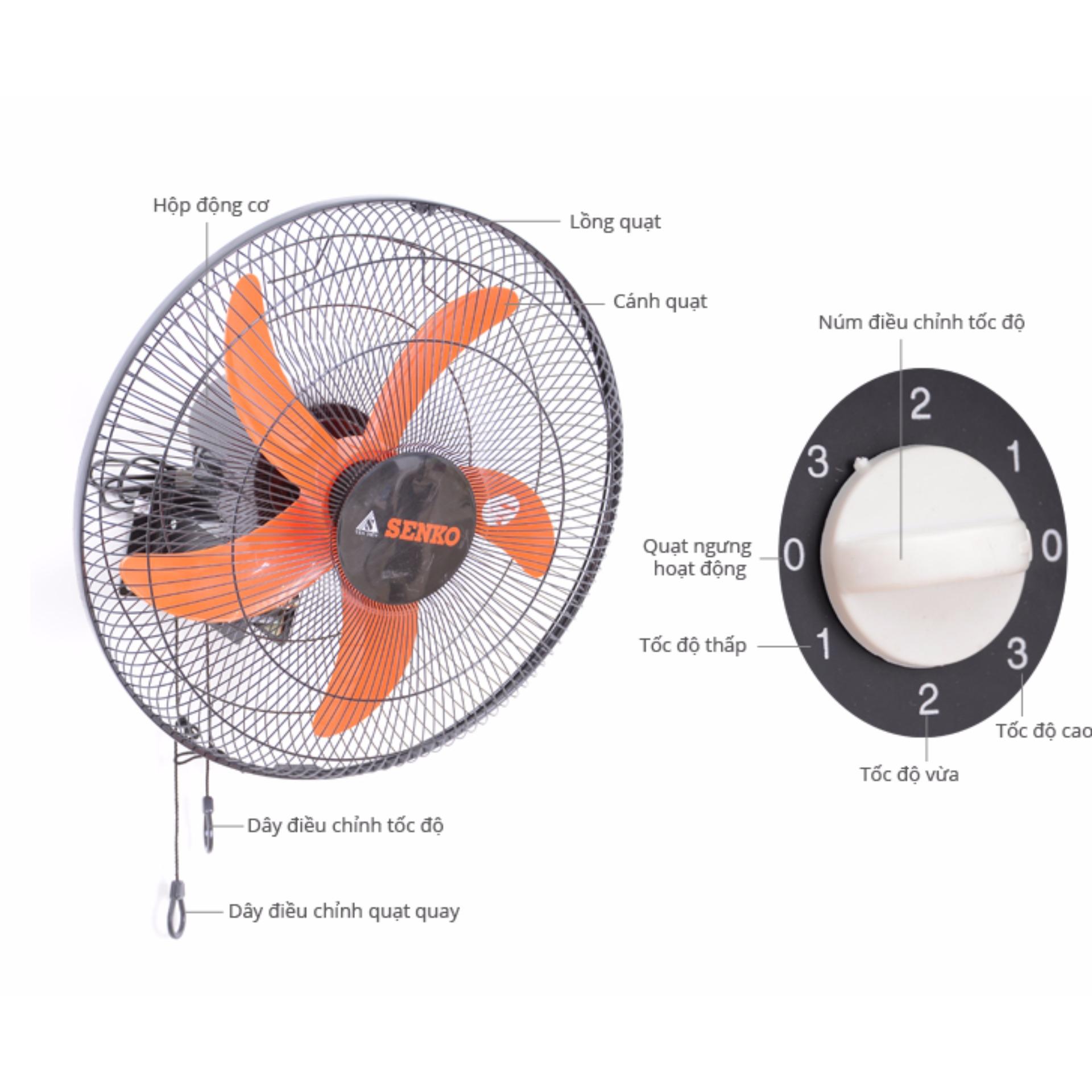 Quạt treo 2 dây cao cấp Senko Hàng Chính Hãng - TC16.