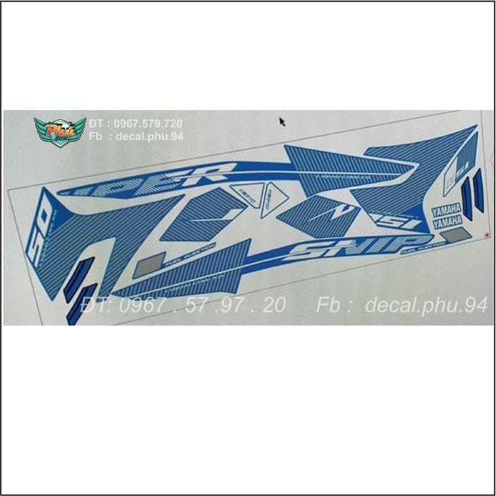 Tem Exciter 150 Sniper Xanh Trắng GP