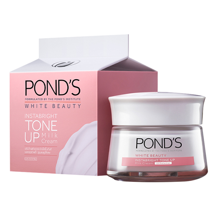 Kem Sữa Dưỡng Da 50G Pond'S Instabright Tone Up Milk Cream Chiết Xuất Protein Từ Sữa Nâng Tone Sáng Hồng Thay Thế Makeup