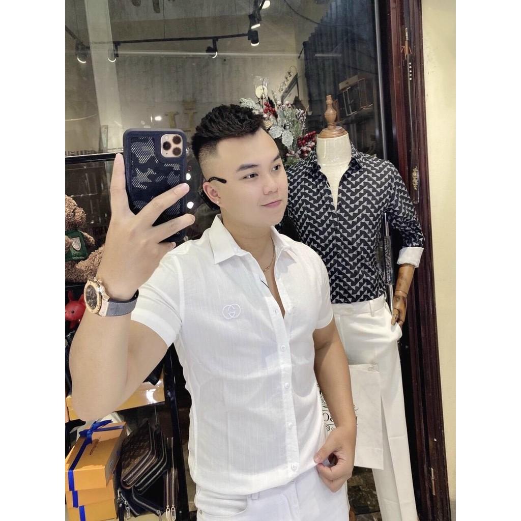 ÁO SƠ MI NAM TAY NGẮN VẢI ĐŨI NHẬT