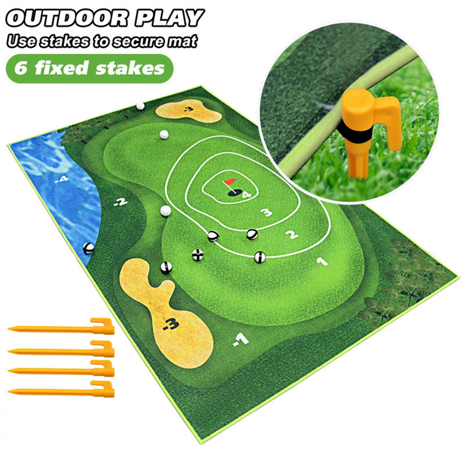 Golf Game Mat Golf Game Set Practice Mat with Chipping Mat Golf Training Aid