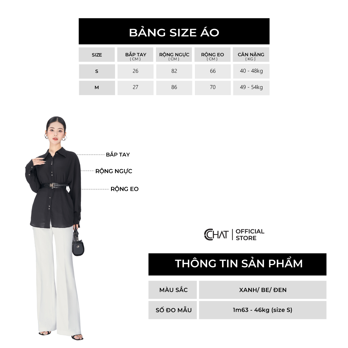 Áo Sơ Mi Nữ Kiểu Nẹp Đôi Dáng Suông Chất Chiffon Cao Cấp 53FDE2021ST