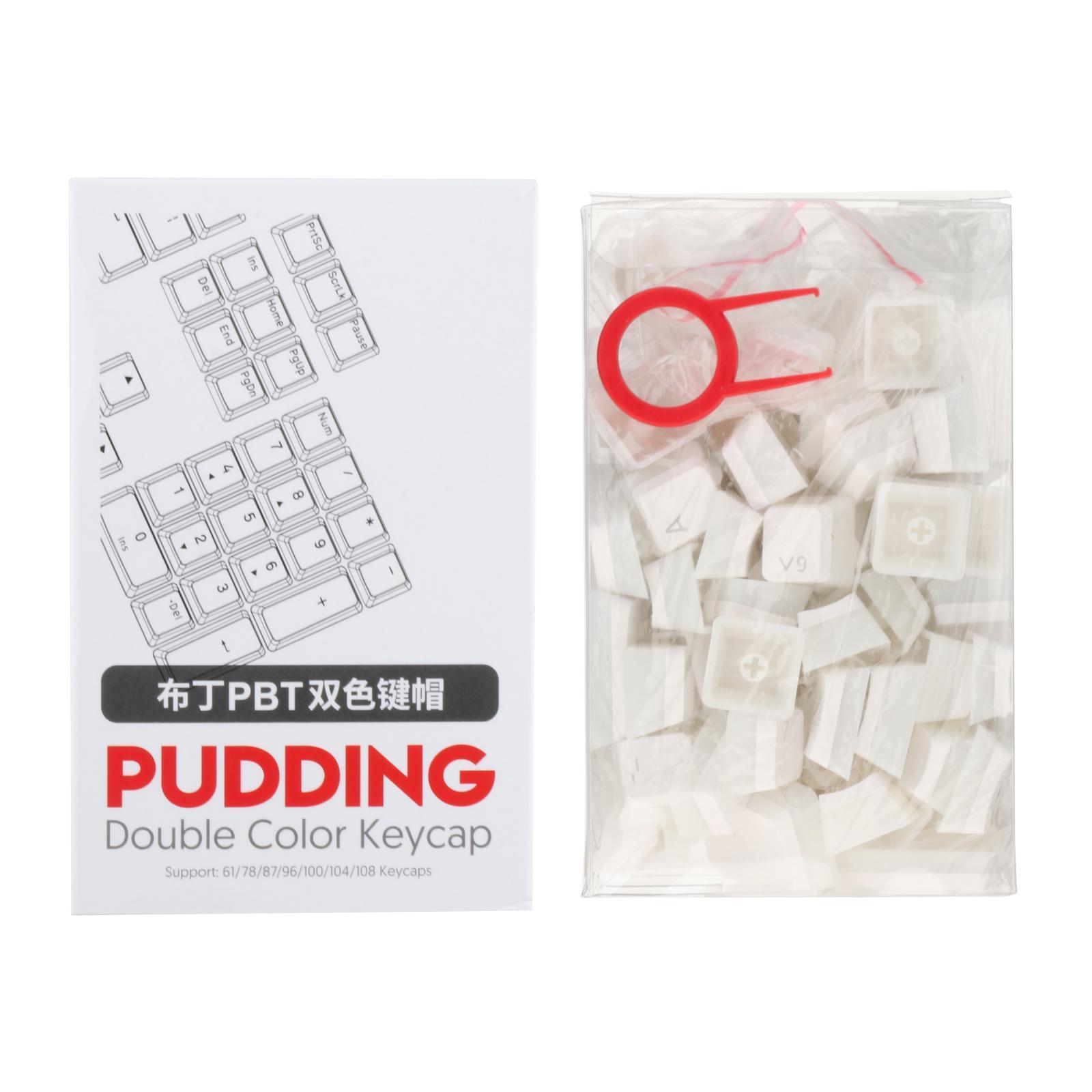 PBT Pudding Keycaps Translucent 108 Keys Keycap Set for Most Mechanical Keyboard PC Gaming