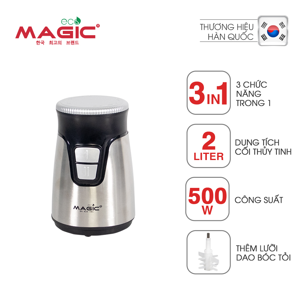 Máy xay thực phẩm đa năng 3in1 Magic Eco AC-17 2L - Hàng chính hãng