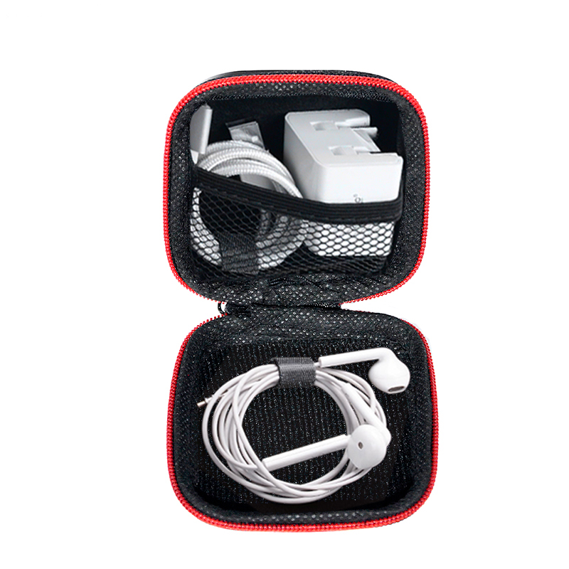 Hộp đựng tai nghe, cáp sạc Sợi Carbon Vuông cho phụ kiện di động - Hàng chính hãng