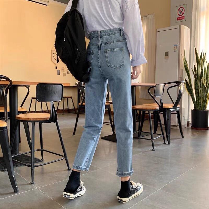 Quần jean baggy nữ lưng cao