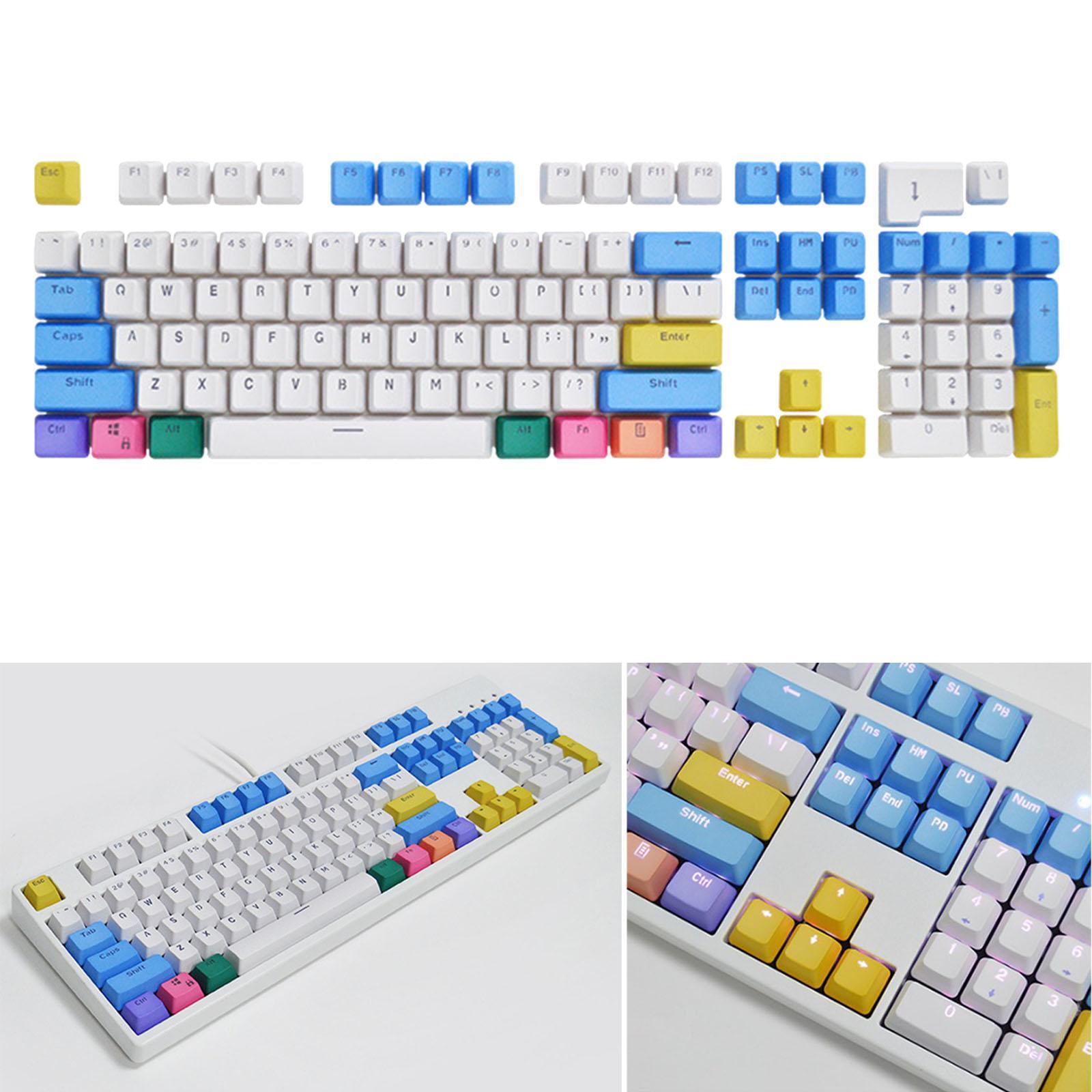 104x ABS Mechanical Keyboard Keycap Set PBT Keycap Light Transmitting