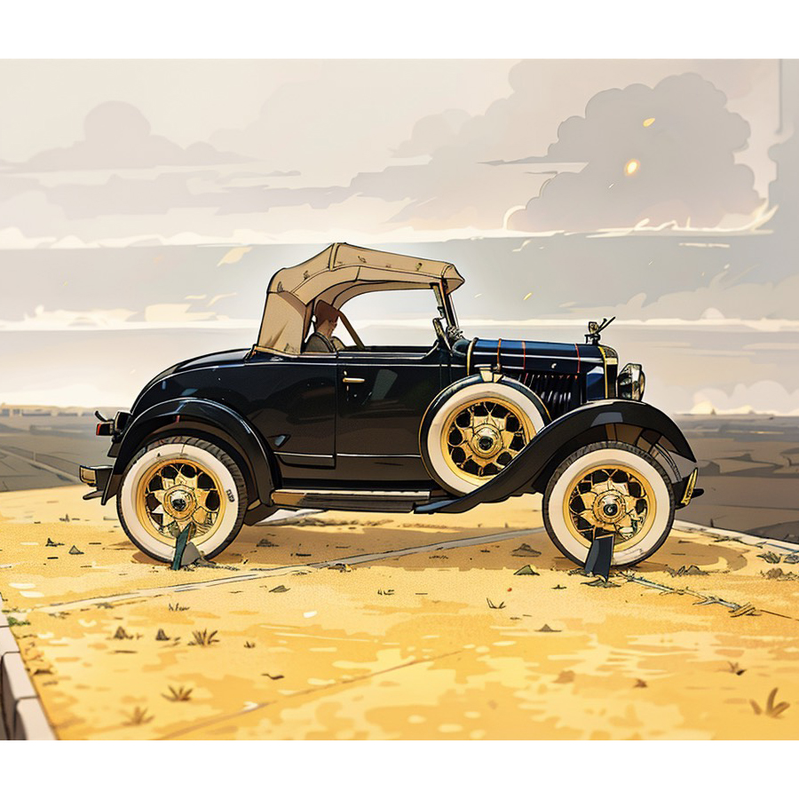 H37 -  Thiệp 3D Xe Hơi Cổ – Vintage Car Pop Up Card Viethands Giftshop