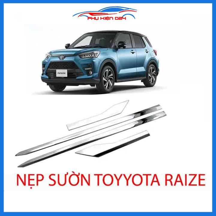 Ốp nẹp sườn Toyota Raize 2021-2022 mạ crom trang trí bảo vệ xe