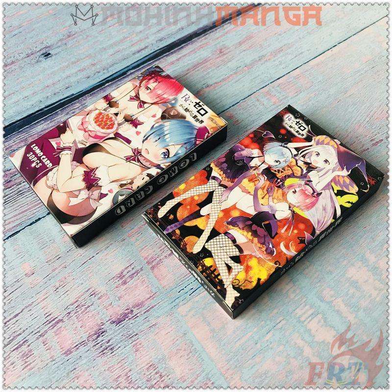 Lomo card hộp 30 thẻ truyện Re:ZERO Life in a different world from zero Bắt đầu lại ở thế giới khác Rem Ram Emilia