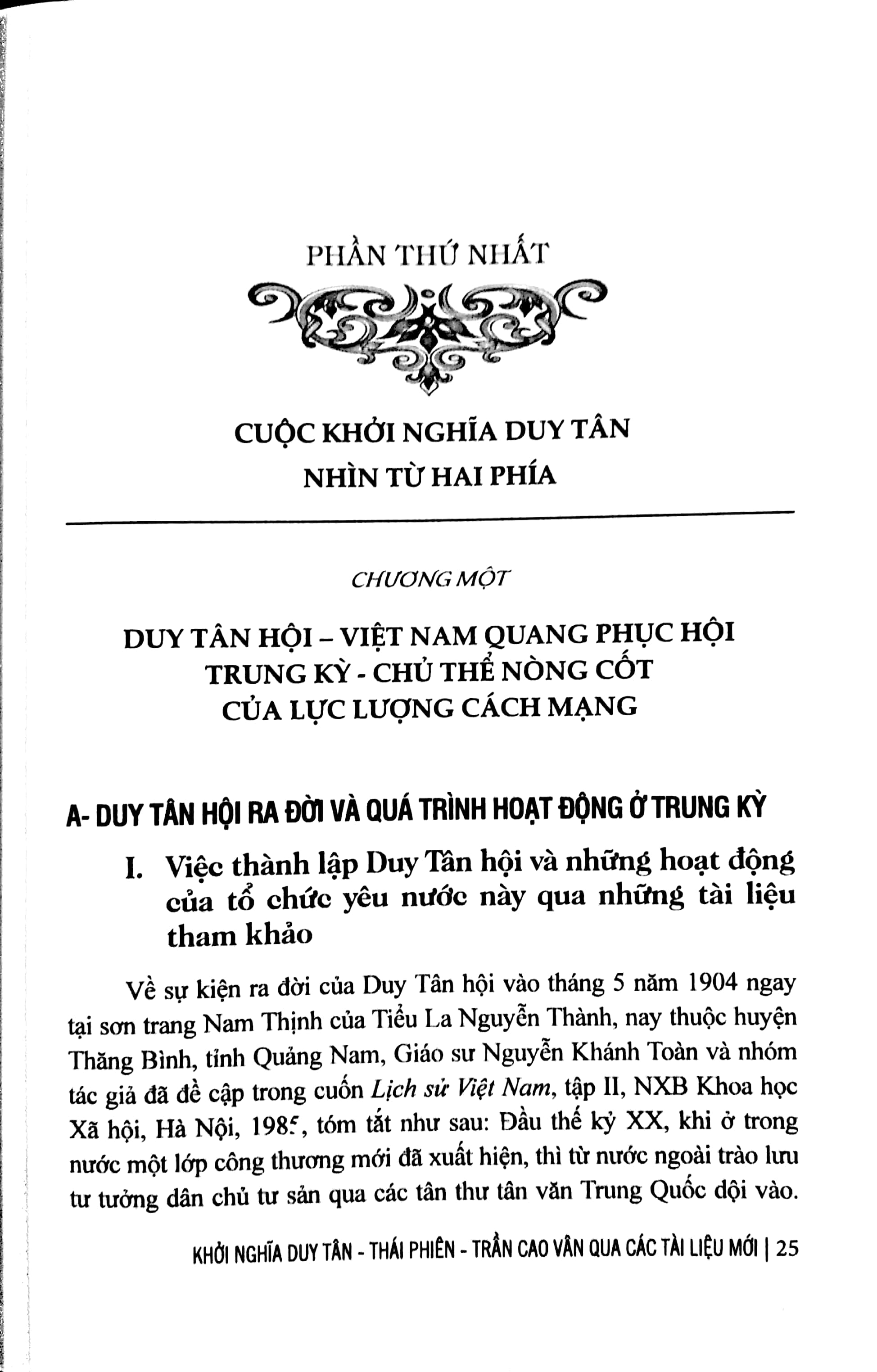 Khởi Nghĩa Duy Tân - Thái Phiên - Trần Cao Vân - Qua Các Tài Liệu Mới