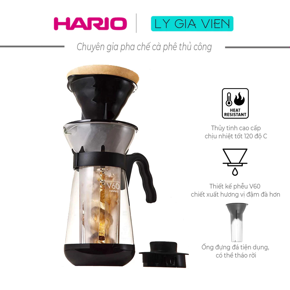 Hình ảnh Bình pha cà phê nóng, lạnh Hario V60 2in1 (700ml)