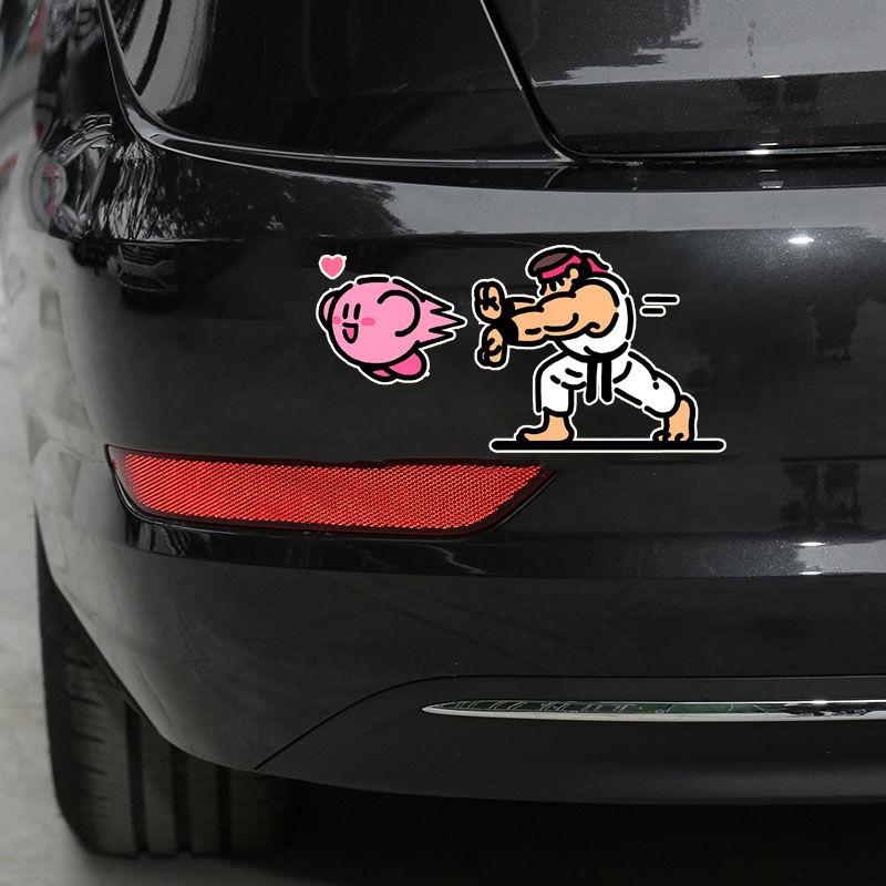 Kirby & KOF Sticker Dán xe máy chống thấm nước Decal trang trí kính chắn gió