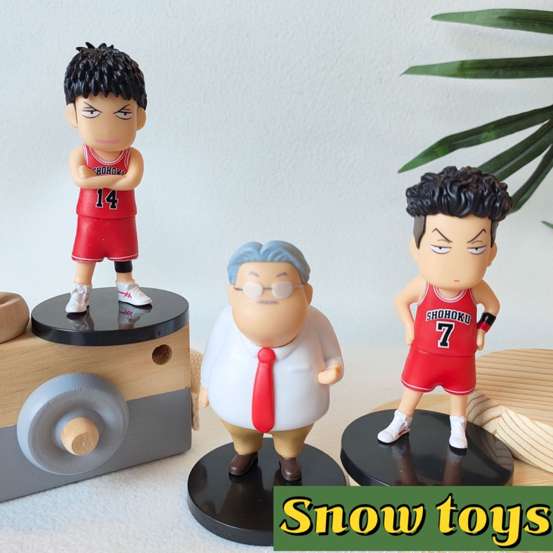 Mô hình Slam Dunk Set bóng rổ Hanamichi Rukawa Ryota Mitsui Akagi Takenori Sawakita Maki Mitsuyoshi Anzai Shohoku