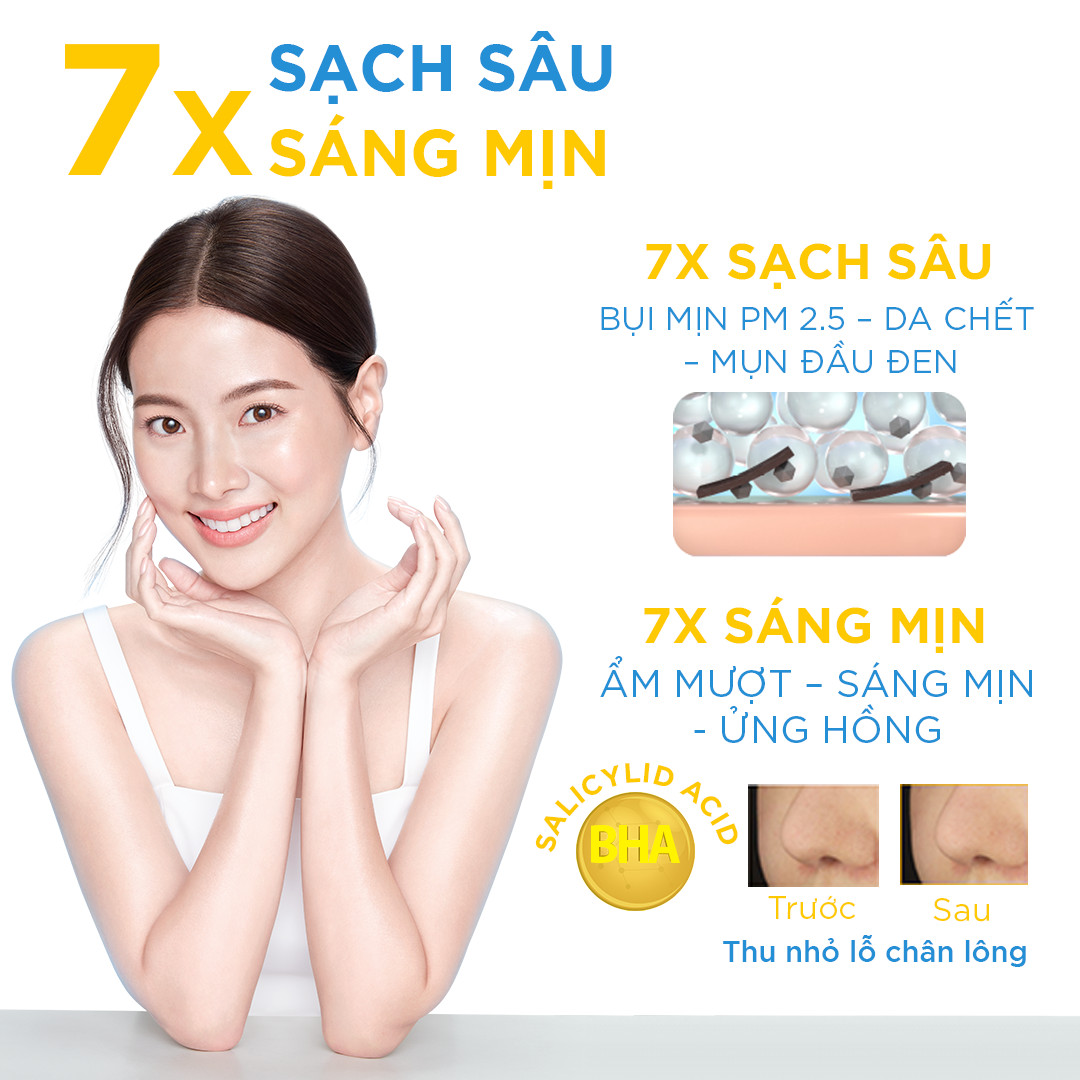 Combo 2 Sữa Rửa Mặt Vit C Dưỡng Sáng Mờ Thâm Senka 100gx2