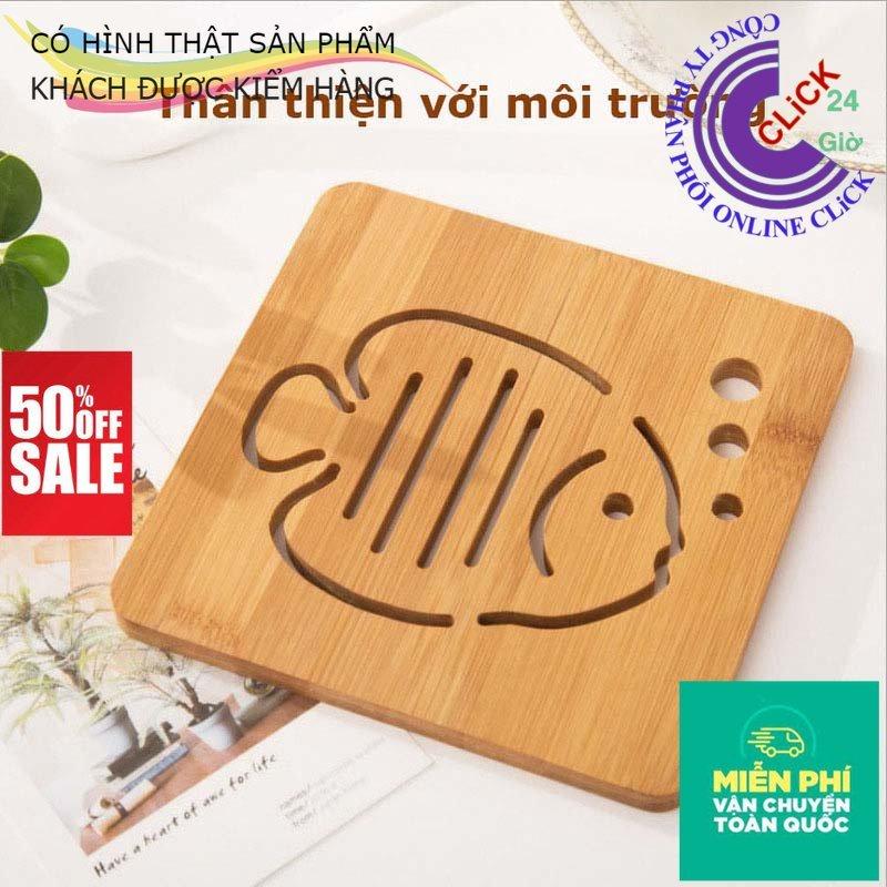 Miếng Lót Nồi, Lót Ly Cốc Bằng Gỗ Cách Nhiệt Sang Trọng Loại có đệm Lót Đế Chống Trượt Hàng Dầy Không Gãy-Hàng Cao Cấp