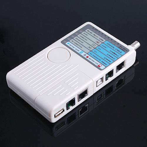 Máy Đo Kiểm Tra Cáp Mạng 4 Trong 1 Từ xa RJ11 RJ45 USB BNC LAN