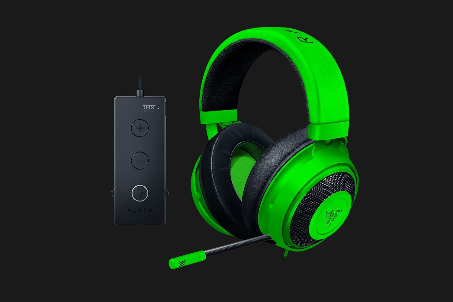 RZ04-02051100-R3M1 - Tai nghe gaming Razer Kraken Tournament Edition Green - Hàng chính hãng