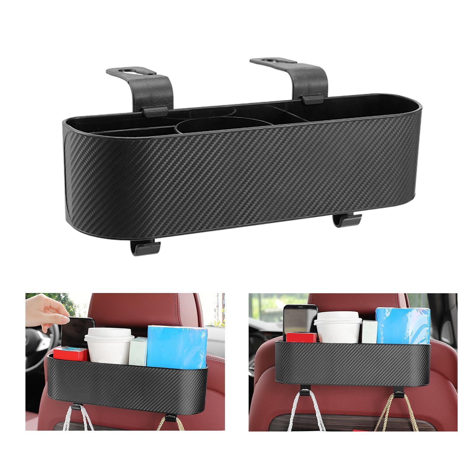 Car Back Seat Organizer Storage Box Cup Holder Universal Tissue Holder