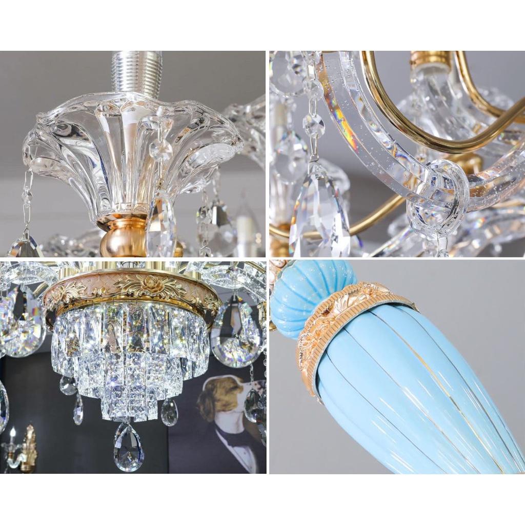 Đèn chùm HELGA phong cách sang trọng, hiện đại 15 tay - kèm bóng LED