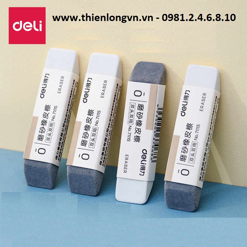 Tẩy 2 đầu Deli 71115 ( tẩy bút máy + bút chì)