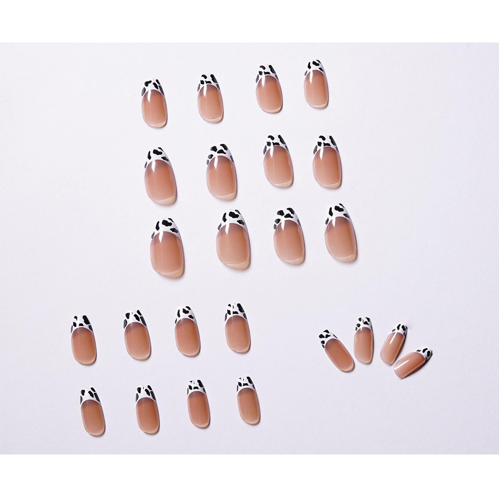 Set 24 Móng Tay Giả Họa Tiết Da Báo Thời Trang