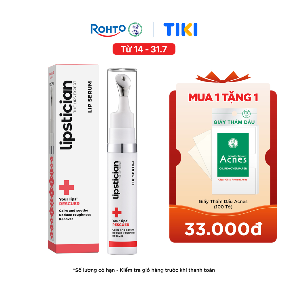 Serum dưỡng môi, phục hồi khô nứt Lipstician Lip Serum Rescuer 9g
