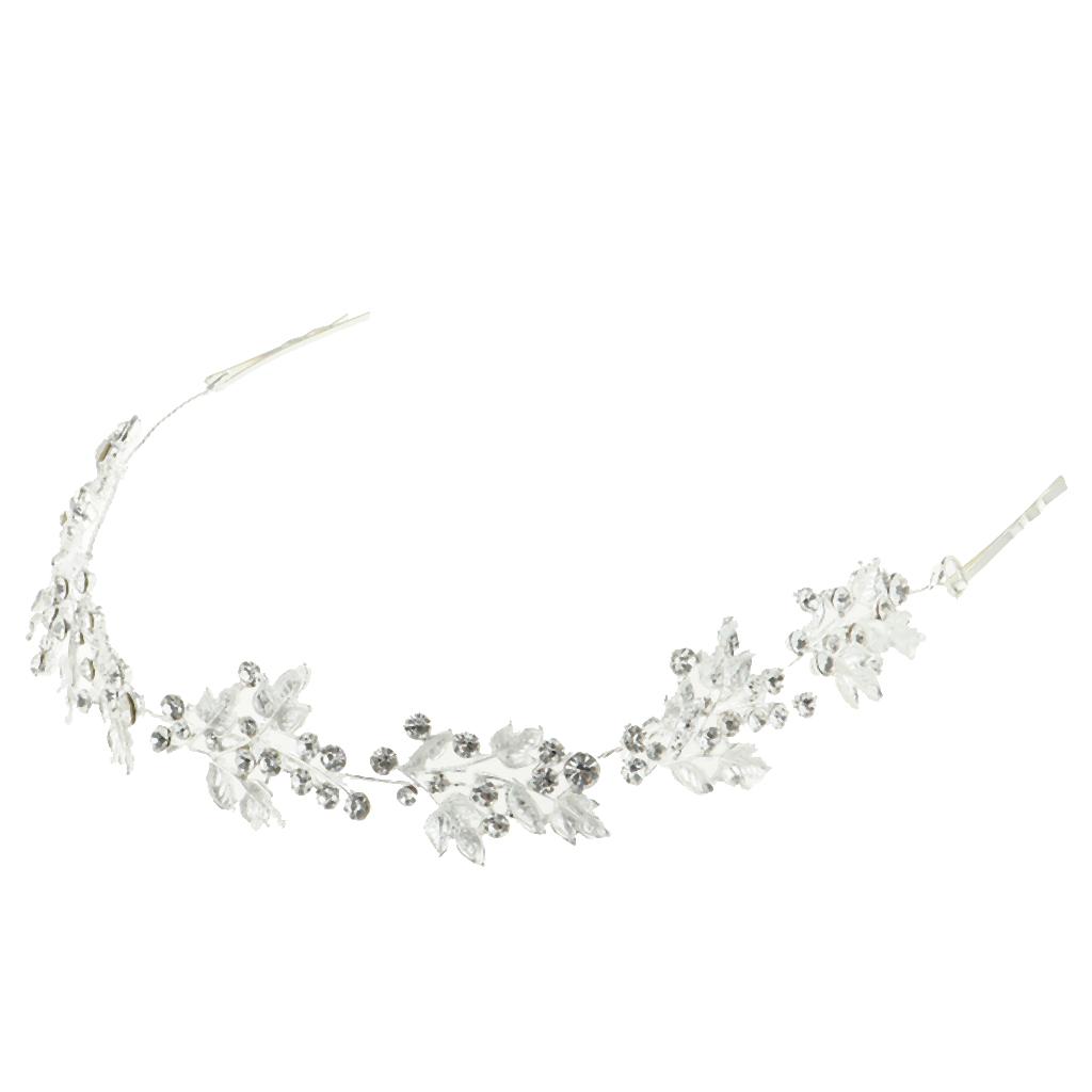 Bridal Rhinestone Flower Tiara Crown Hairband Wedding Party Hair Costume A