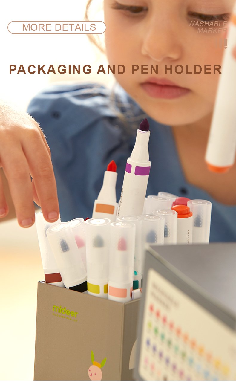 Bút Màu Dạ tập vẽ an toàn dễ tẩy rửa hãng Mideer - Mideer Washable Markers