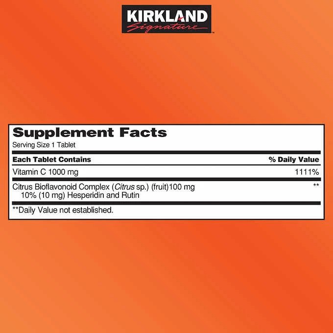 Viên Uống Bổ Sung Vitamin C Kirkland Signature Vitamin C