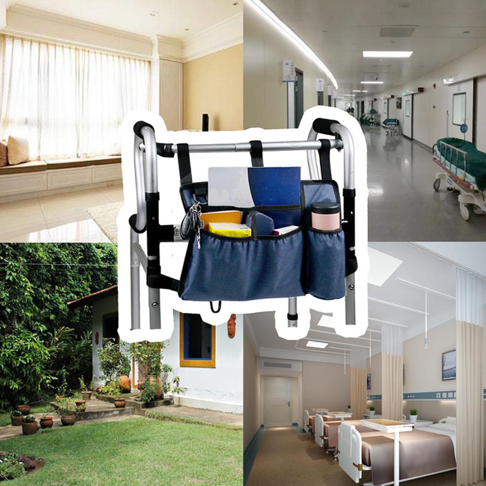 Túi đựng đồ hỗ trợ đi Xe lăn Thiết kế có sức chứa lớn quai đeo chắc chắn bằng vải Oxford chất lượng cao