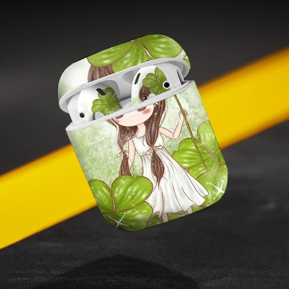 Miếng dán skin chống bẩn cho tai nghe AirPods in hình Chibi đẹp - Chib024 (bản không dây 1 và 2