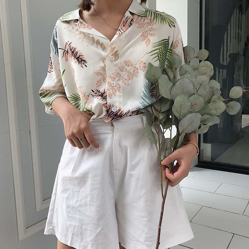 Áo sơ mi nữ in họa tiết phong cách Boho