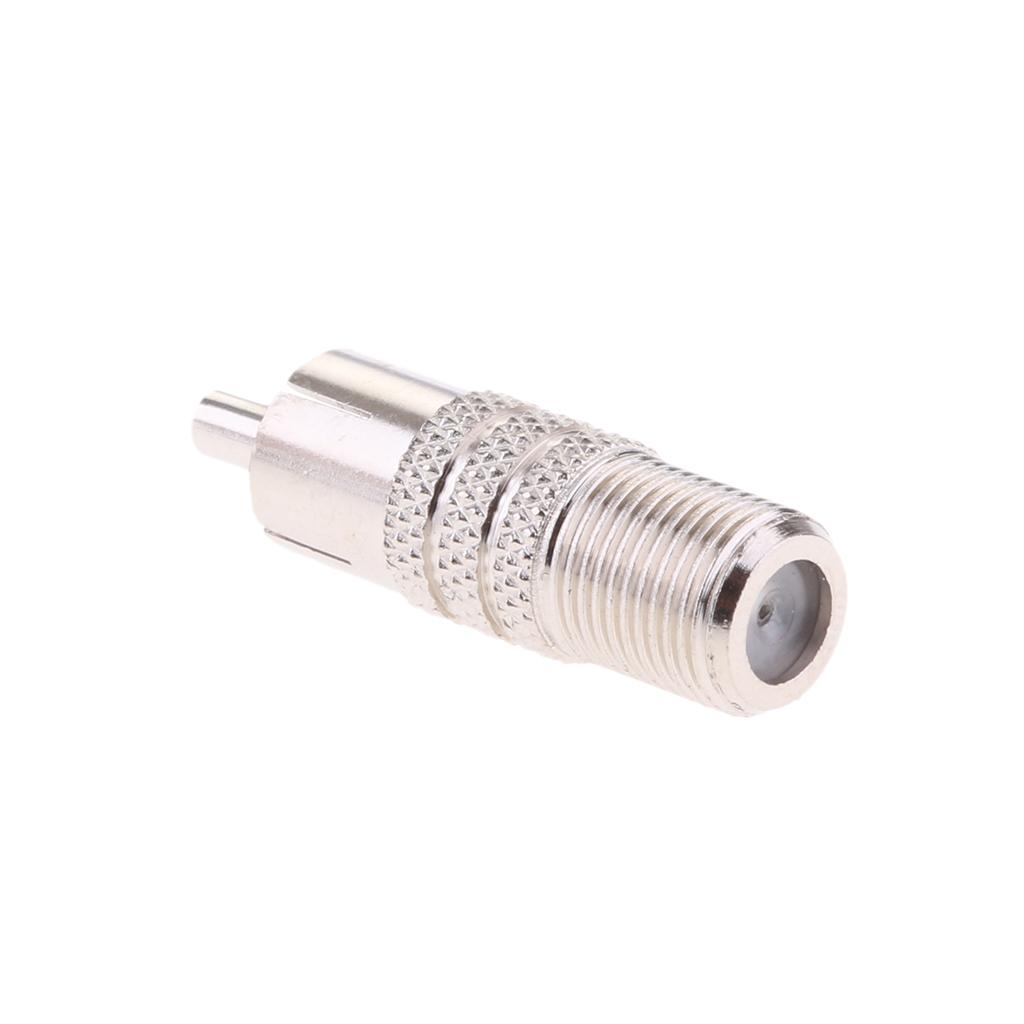 10x F Type Female to RCA Male Coax Coaxial Cable Audio Adapter Connector