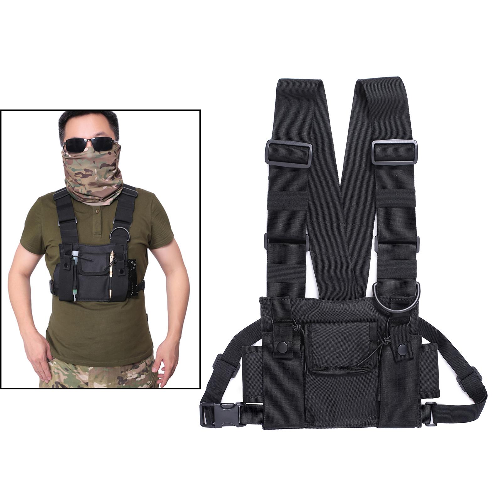 Men Chest Rig Vest Outdoor Harness Bag Shoulder Bag Phone Holder