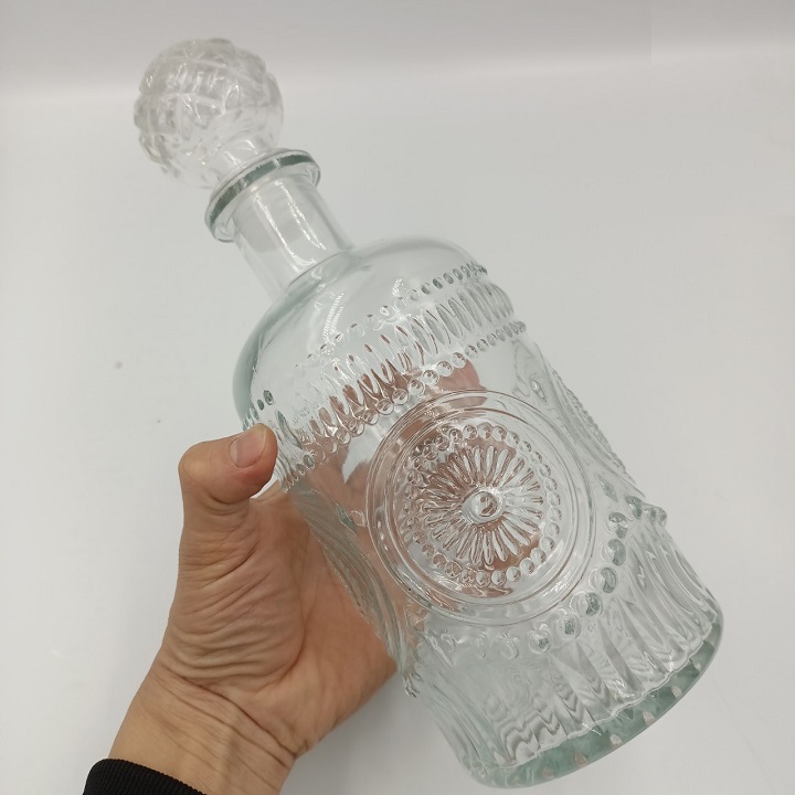Chai Thuỷ Tinh Trụ Tròn Dung Tích 960 ML Trong Suốt , Sang Trọng