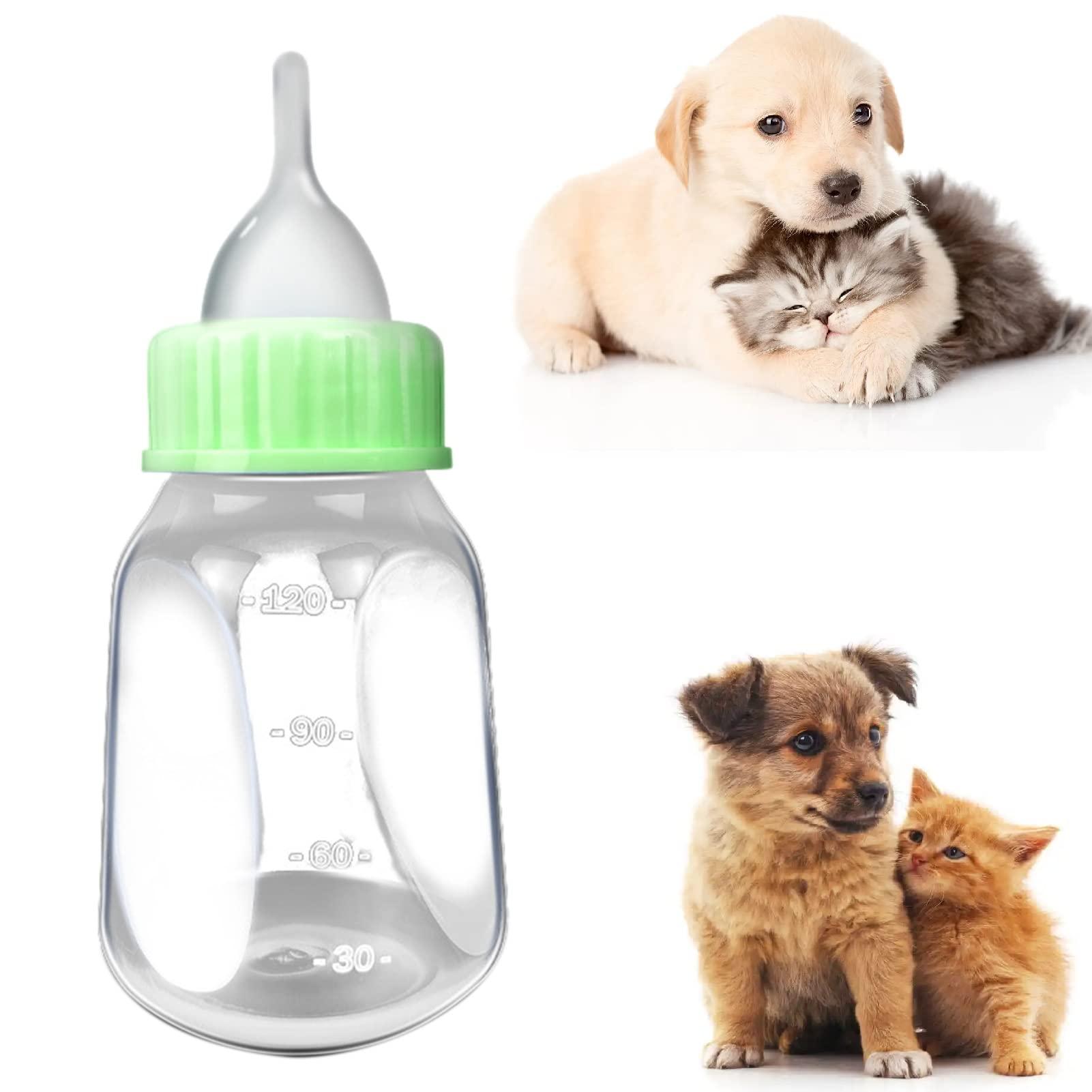 Chai cho con bú 120 ml cho chó con, động vật nuôi, du lịch, chó nhỏ, mèo, chó con, với núm vú dự phòng