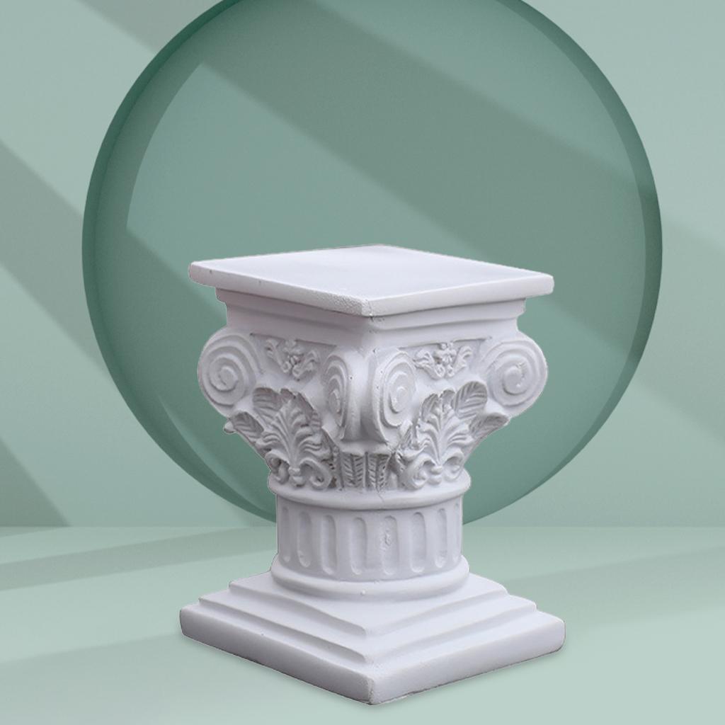 Roman Pillar Statue Resin Pedestal Stand Figurine Table Party Kitchen Decor
