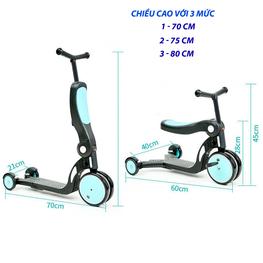 ️Tặng Hút Ráy Tai Tự Động️ Xe Trượt Scooter Kiêm Xe Chòi Chân, Xe Thăng Bằng - Xe Đạp Trẻ Em 2, 3 Bánh ️Xe Tập Đi Cho Bé.