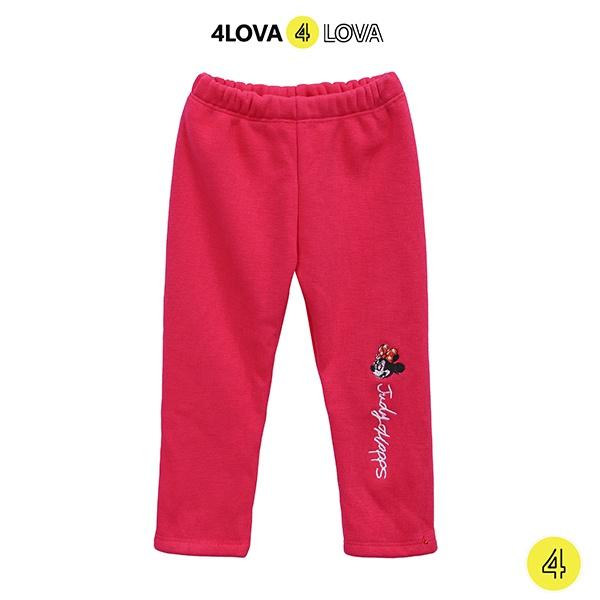 Quần legging bé gái 4LOVA len thun nỉ bông cho bé gái dày dặn giữ nhiệt ấm áp dễ thương