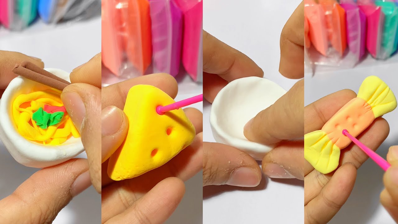 Đất Nặn Nhiều Màu - Chất Liệu An Toàn Đất sét tự khô an toàn Lốc 12 màu cao cấp Softclay nặn hình, làm Butter slime