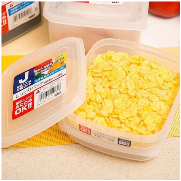 Combo 02 hộp nhựa cao cấp bảo quản thực phẩm 900ml &amp; 1200ml - Hàng nội địa Nhật Bản (#Made in Japan)